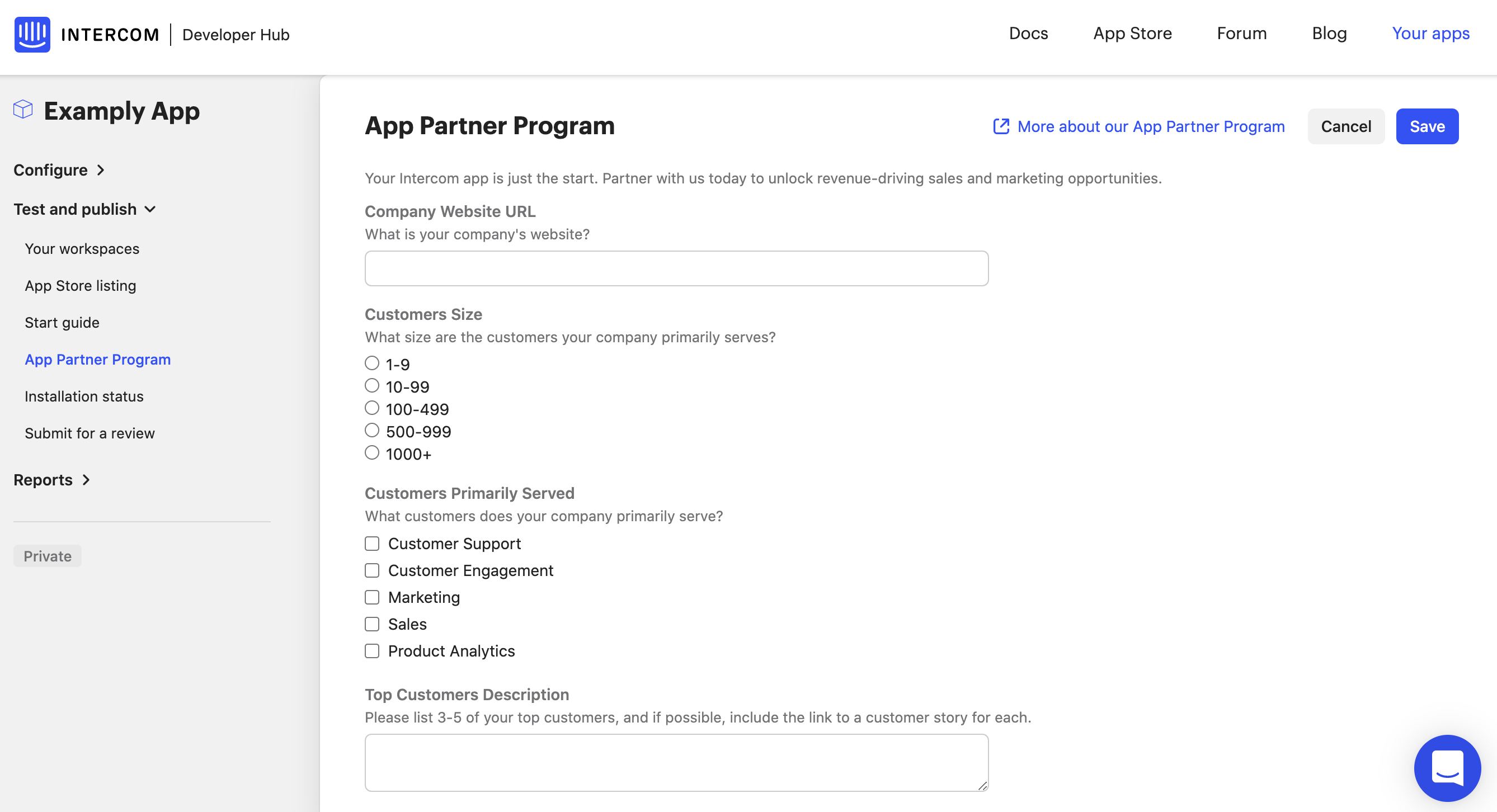 App Partner Program Info