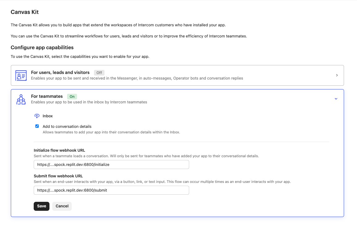 add submit and initialize endpoints