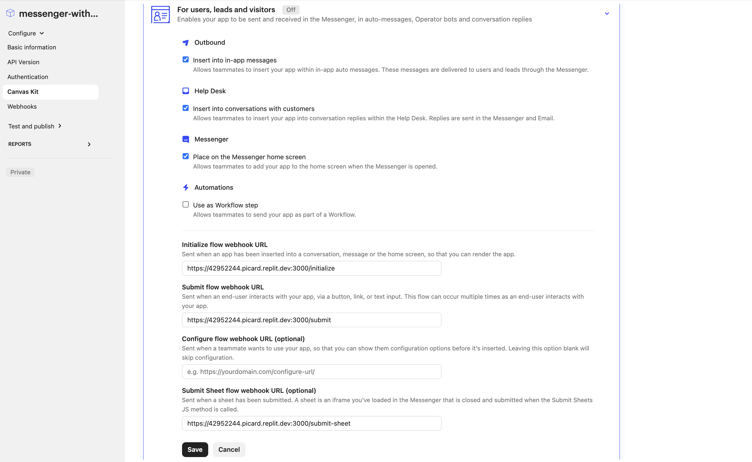 add submit and initialize endpoints